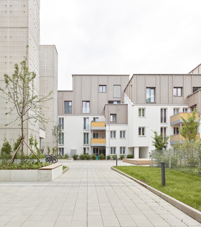 Wohnanlage Friedrich- Inhauser- Straße; 
Bauherr·in: Heimat Österreich gemeinnützige Wohnungs- und Siedlungsgesellschaft; 
Architektur: cs-architektur mit stijn nagels | architecture atelier