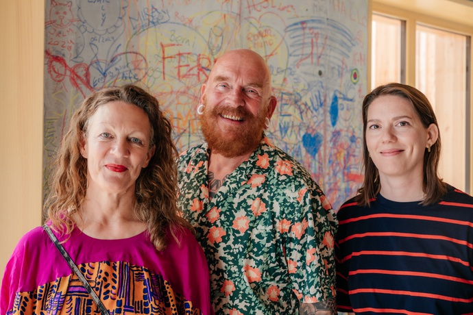 Mona Jas, Künstlerische Leitung; Andreas Hoffer, Kurator; Carolin Riedelsberger, Projektleiterin