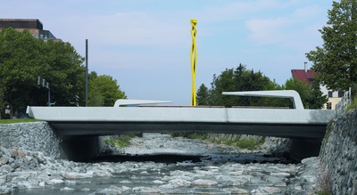 Dornbirn (V);
Sägerbrücke;
Bauherr_in: Stadt Dornbirn / Land Vorarlberg, Straßenbau;
Architektur: Architekturwerkstatt Dworzak-Grabher, Lustenau