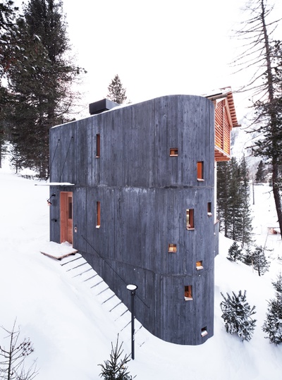 Kärnten;
Häuser im Wald;
Bauherr_in: Lago Immobilien GmbH
Architektur: WINKLER+RUCK ARCHITEKTEN
