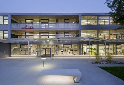 Schul- und Kulturzentrum Feldkirchen an der Donau; Bauherr: Gemeinde Feldkirchen an der Donau; Architektur & Freiraumplanung: fasch&fuchs.architekten, Wien