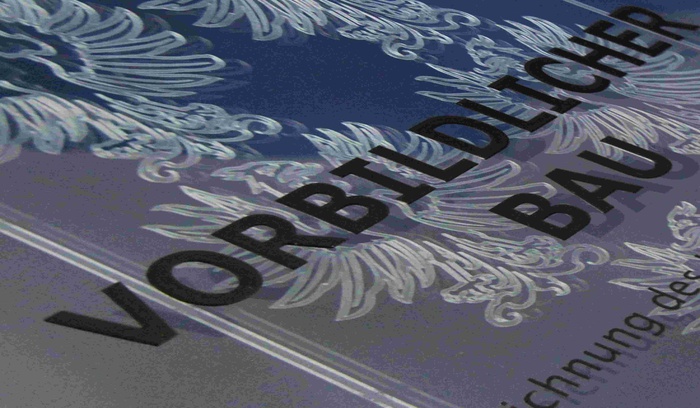 Logo der Plakette Vorbildliches Bauwerk