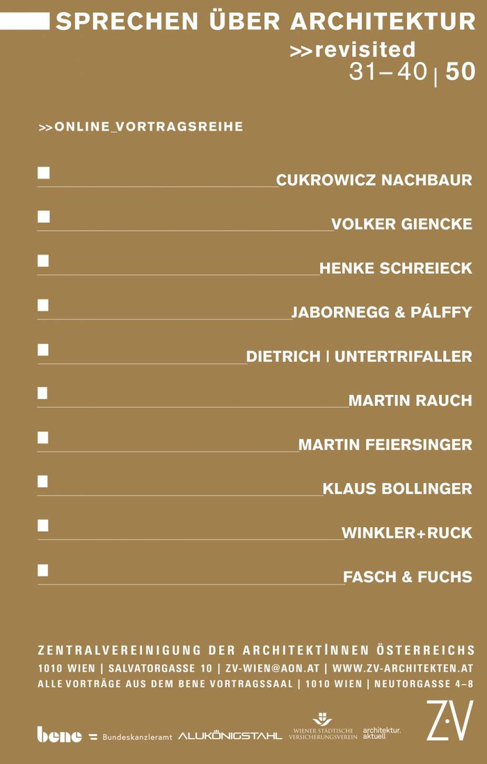 Sprechen über Architektur >>revisited 31-40