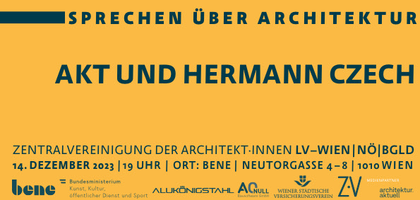 Sprechen über Architektur Akt und Hermann Czech — Zentralvereinigung