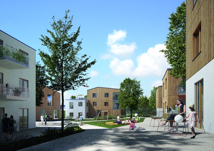 Ein Siedlungsprojekt jenseits des Üblichen: Siedlung Oberes Feld in Lans, Architektur: feld72