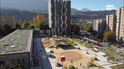 Bauherrschaft: Stadt Innsbruck - Amt Klimaneutrale Stadt - Referat Stadtklima und Umwelt Architektur: ARGE IB, LAUP + Machné & Glanzl Architekten ZTGmbH Foto: IKM, Stadt Innsbruck - Fabian Bär/Christoph Rauth