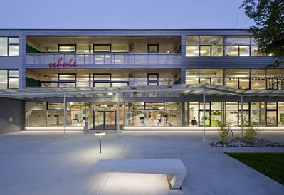 Schul- und Kulturzentrum Feldkirchen an der Donau; Bauherr: Gemeinde Feldkirchen an der Donau; Architektur & Freiraumplanung: fasch&fuchs.architekten, Wien