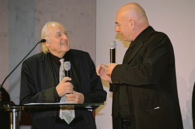 Hans Hollein im spontanen Dialog mit Jean Nouvel